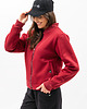 kurtki damskie Kurtka dresowa ,,HANA" bordo 4