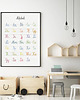 obrazy i plakaty do pokoju dziecięcego Plakat Montessori "Polski alfabet" 1