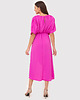 sukienki midi damskie Różowa sukienka midi o luźnym kroju DA1506 HOT PINK 1