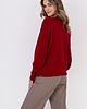 swetry damskie  Sweter w sportowym stylu - SWE322 czerwony MKM 3