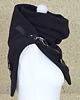 szale damskie Szal wełniany ze skórą, Unisex - Rockowy Czarny 6