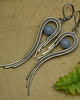 kolczyki wire wrapping Błękitne kolczyki skrzydła angelit wire wrapping 4