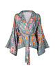 bluzki kimonowe damskie Kimono Bloom turkus SHORT 2