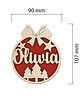 ozdoby choinkowe Bombki PERSONALIZOWANE 1SZT Drewniana bombka z imieniem filc dla mamy taty 1