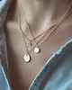 złote naszyjniki 16k Gold Plated Round Tag Necklace 3