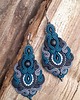 kolczyki soutache Kolczyki sutasz szaro-czarno-zielone 3