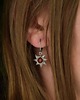 kolczyki wire wrapping Małe kolczyki słoneczka czerwony karneol wire wrapping 4