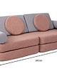 sofy i szezlongi Sofa modułowa Montessori dla dzieci brązowa - tor przeszkód - plac zabaw 7