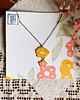 naszyjniki - inne Wyrazisty naszyjnik z motywem kwiatowym - kolorowa biżuteria handmade boho 1