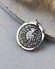 srebrne naszyjniki Mityczny ptak - moneta na szczęście 1