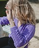 swetry damskie  Sweter z warkoczami i guzikami,  lawendowy 2