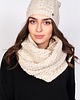 szale damskie Stylowy, warkoczowy komin - SZ003 beż 1
