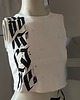 ubrania różne Top biały + custom gotycką kaligrafią 4