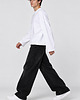 bluza bez kaptura damska Longsleeve  Boxy Fit-Biały 1