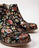 botki damskie SKÓRZANE BOTKI DO KOSTKI ZAPATO 501 CZARNE LIŚCIE 2