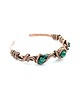 bransoletki wire wrapping Miedziana bransoleta mankietowa z malachitem 8