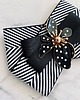 broszki Brosza Black & White z efektowym kwiatem w kropeczki New 6