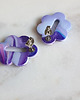 kolczyki z masy plastycznej Fioletowo różowe kolczyki sztyfty 5