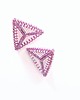 kolczyki szklane Kolczyki Trójkątne Sztyfty "Malinowa Chmurka" 2