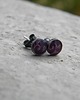 kolczyki wire wrapping Ornamenty na fiolecie   - sztyfty 1