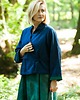kurtki damskie Kimono granatowe jedwab i len. 4