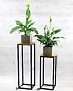 kwietniki Kwietnik Metalowy Drewno TAVOLO 60cm czarny loft 4