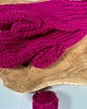 rękawiczki damskie Rękawiczki jednopalczaste z wełny merino fuksja róż 1