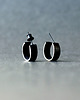 kolczyki wire wrapping Srebrne kolczyki wkrętki kółeczka oksydowane 7
