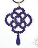 wisiory Safaia, ażurowy wisior z lapis lazuli, beading 2