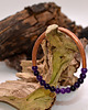 bransoletki - inne Bransoletka miedziana handmade z koralikami: ametyst 2