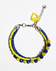 bransoletki - inne Bransoletka - Granatowa, żółta - rzemienie, neonowa 1