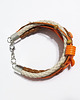 bransoletki - inne Bransoletka - Pomarańczowy żółwik - rzemienie 1