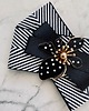 broszki Brosza Black & White z efektowym kwiatem w kropeczki New 7