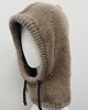 czapki damskie Balaclava kominiarka kaptur czapka 100% alpaka ręczna robota taupe 6