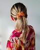 gumki do włosów Gumka jedwabna, scrunchie, frotka słodka morelka MIDI 1