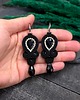 kolczyki soutache Kolczyki sutasz czarne klasyczne z kryształkiem Ana 1