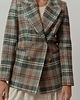 marynarki damskie Wełniana marynarka w kratę, LIGHT VINTAGE GREEN 3