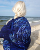 szlafroki damskie KIMONO granatowe / szlafrok / sukienka, granatowy wzór OCEAN 100% wiskoza 2