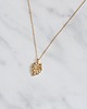 złote naszyjniki Gold Plated Monstera Necklace 2