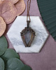 wisiory Miedziany wisiorek wire wrapping z agatem Montana #413 1
