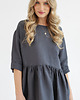 sukienki mini damskie Lniana Sukienka DAISY CHARCOAL 2