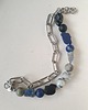 bransoletki z kamieni naturalnych Bransoletka RAW z grubym łańcuchem, lapis lazuli, czarny turmalin 1