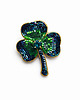 broszki Broszka SYMBOL Koniczyna Crystal Green 1
