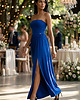 sukienki maxi damskie Elegancka sukienka koktajlowa maxi bez ramiączek - M1344 3