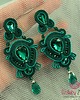 kolczyki soutache Szmaragdowe kolczyki sutasz 5
