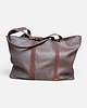 torby na ramię Shoper bag brązowa z pomarańczem 6