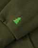 bluza z kapturem damska Bluza damska z kapturem rozpinana ZAMGLONY LAS khaki 4
