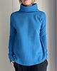bluza bez kaptura damska Wąski rękaw Golf Niebieski 1