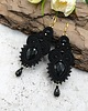 kolczyki soutache Kia kolczyki sutasz z onyksami czarne wiszące wieczorowe eleganckie 2