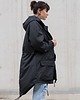 kurtki damskie Kurtka / płaszcz parka przeciwdeszczowa czarna 3